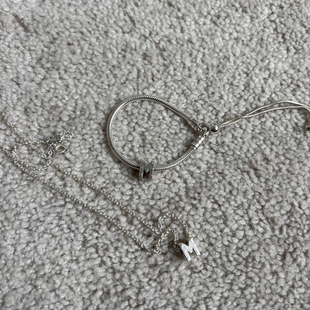 Necklace & bracelet with charms